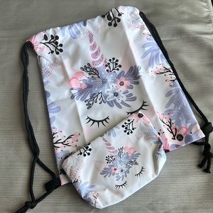 Unicorn 🦄 drawstring backpack and pouch set